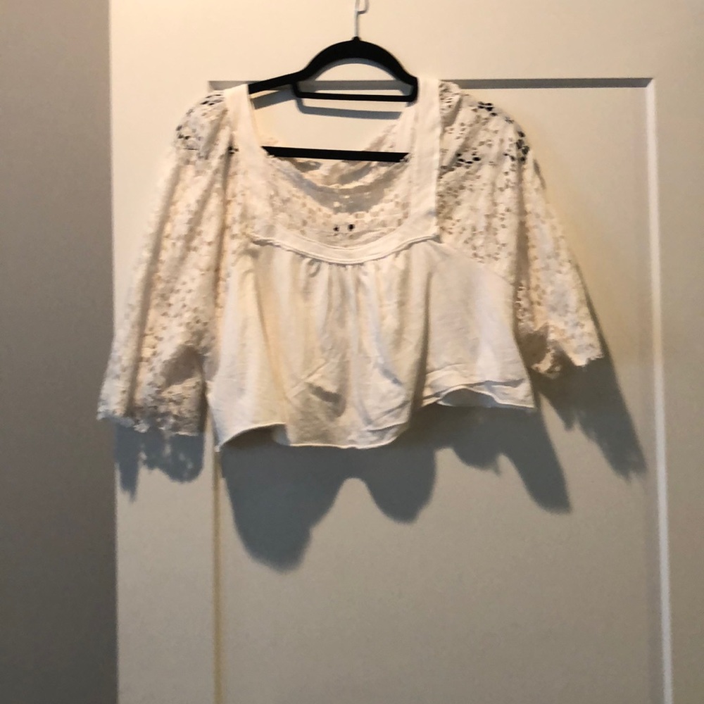 White crop top
